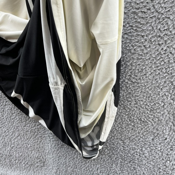 Cala De La Cruz Dress XL Black White Geo Floral Ruched Strapless Tube Resort - Picture 11 of 15